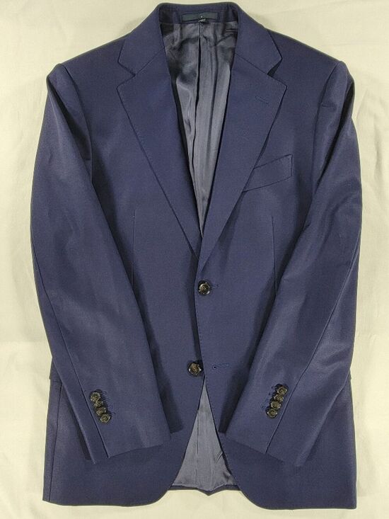 Suitsupply Other - Suitsupply Vitale Barberis 110s Wool Dark Blue Wool Blazer Jacket Mens 36 R